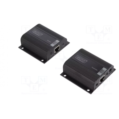 HDMI kartotuvas iki 50m per RJ45 su maitinimu Digitus